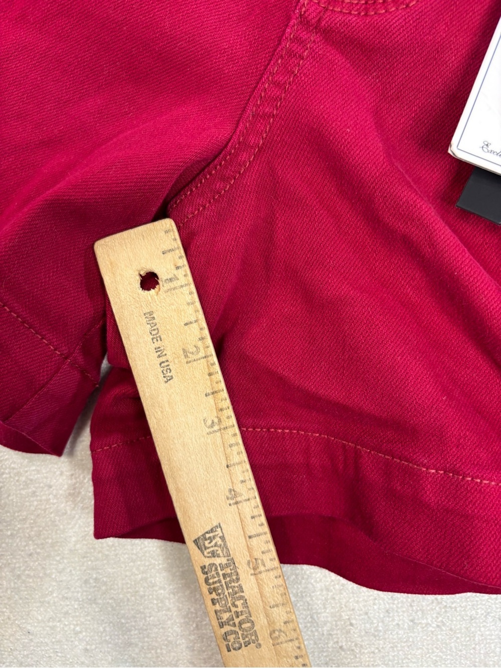 Judy Blue High Waist Heart Pocket Shorts Red Garment Dyed Womens Small NWT - Picture 4 of 7